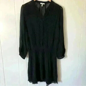 Joie Sheer Embroidered Silk Dress Size S
